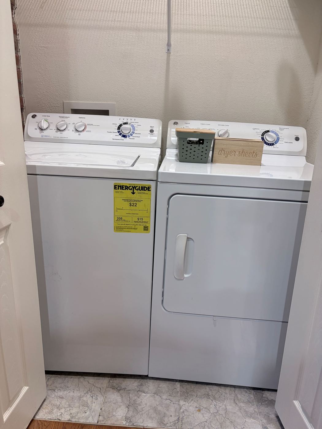 In-unit washer and dryer